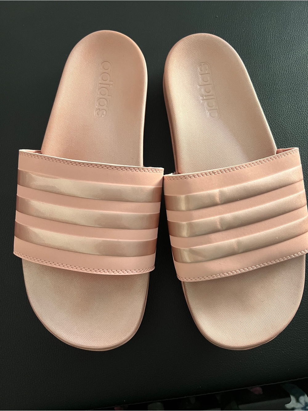 Pink Adidas Slides